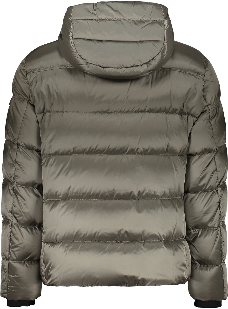 Moorer Brett Hooded short down jacket Grijs