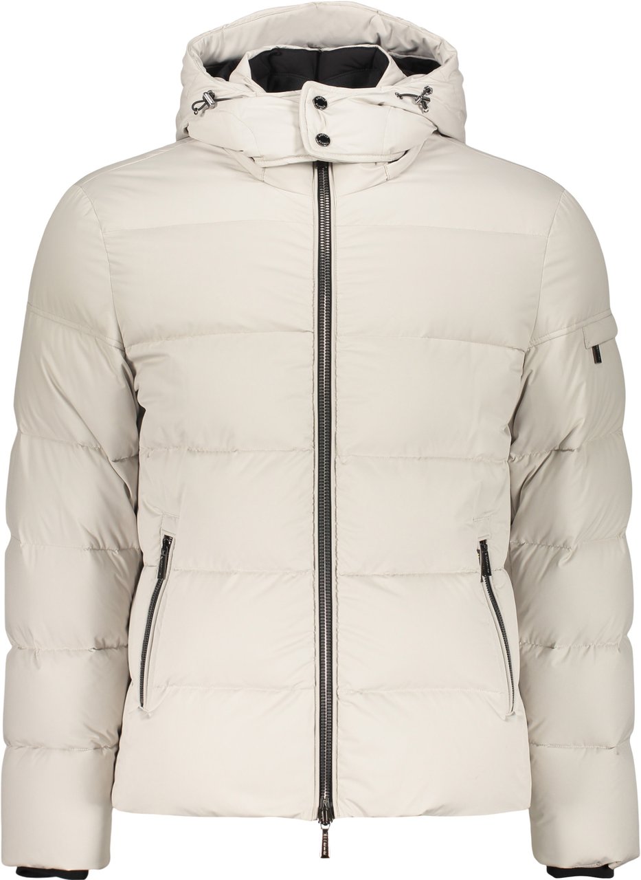 Moorer Light padded jacket with hood and zip Neutraal