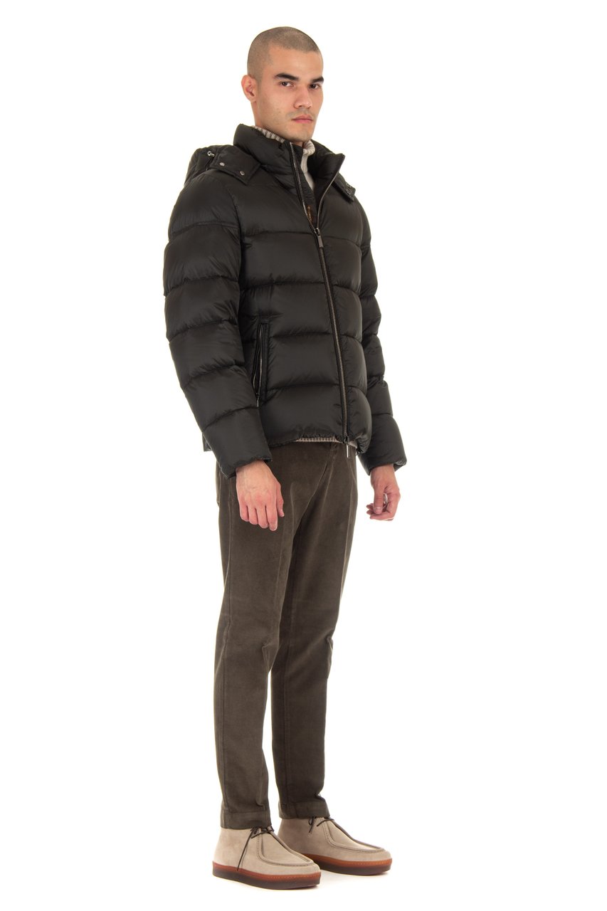 Moorer Brett-Sh Removable Hood Down Bomber Zwart