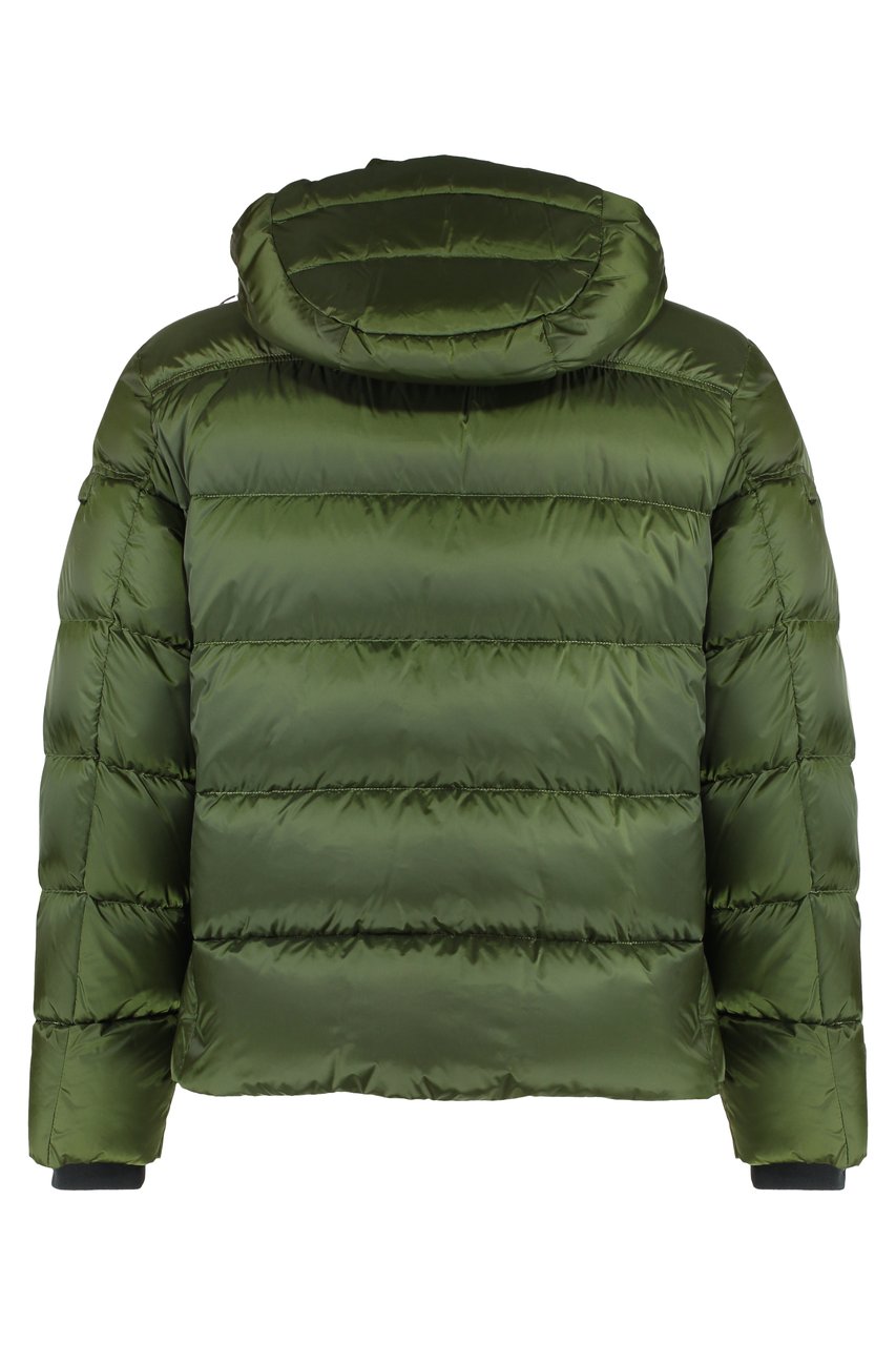 Moorer Brett Hooded short down jacket Groen