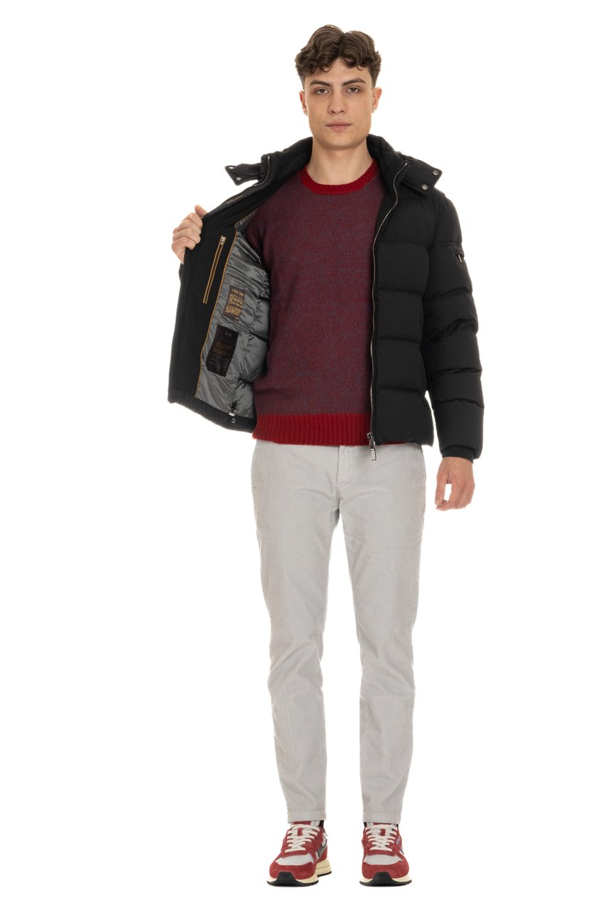 Moorer Matte Nylon Down Jacket Mod. Brett-Skt Zwart