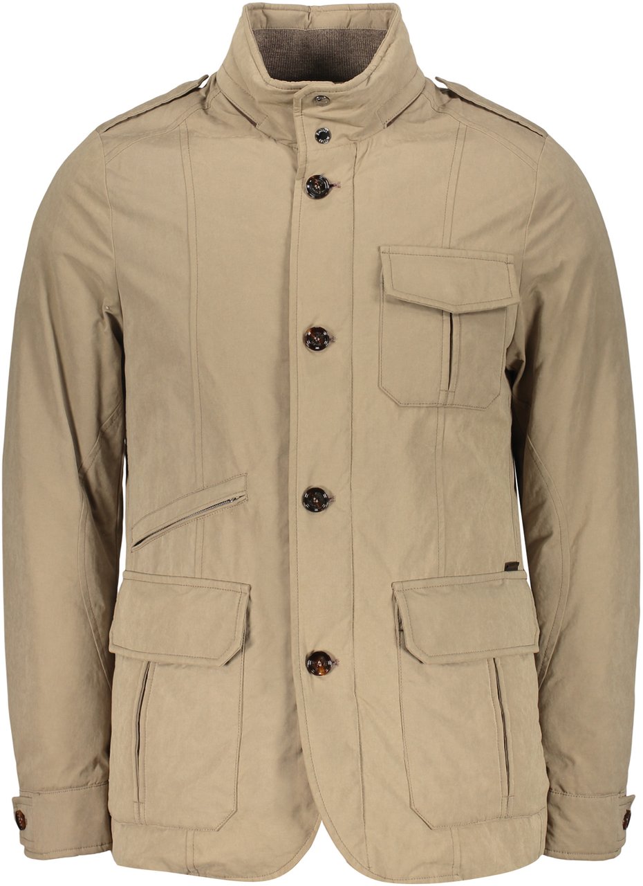 Moorer Casual beige jacket with elegant button closure Beige