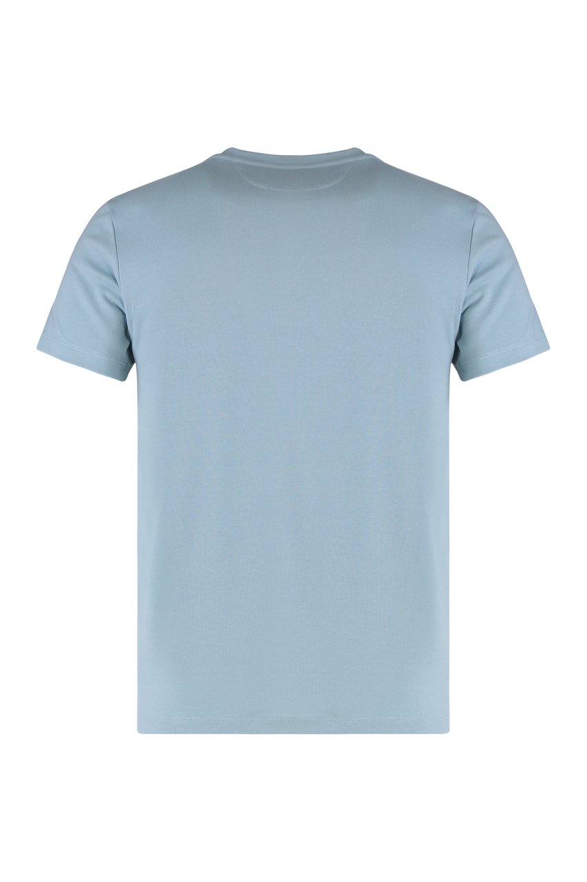 Moorer Bruzio cotton T-shirt Cyaan