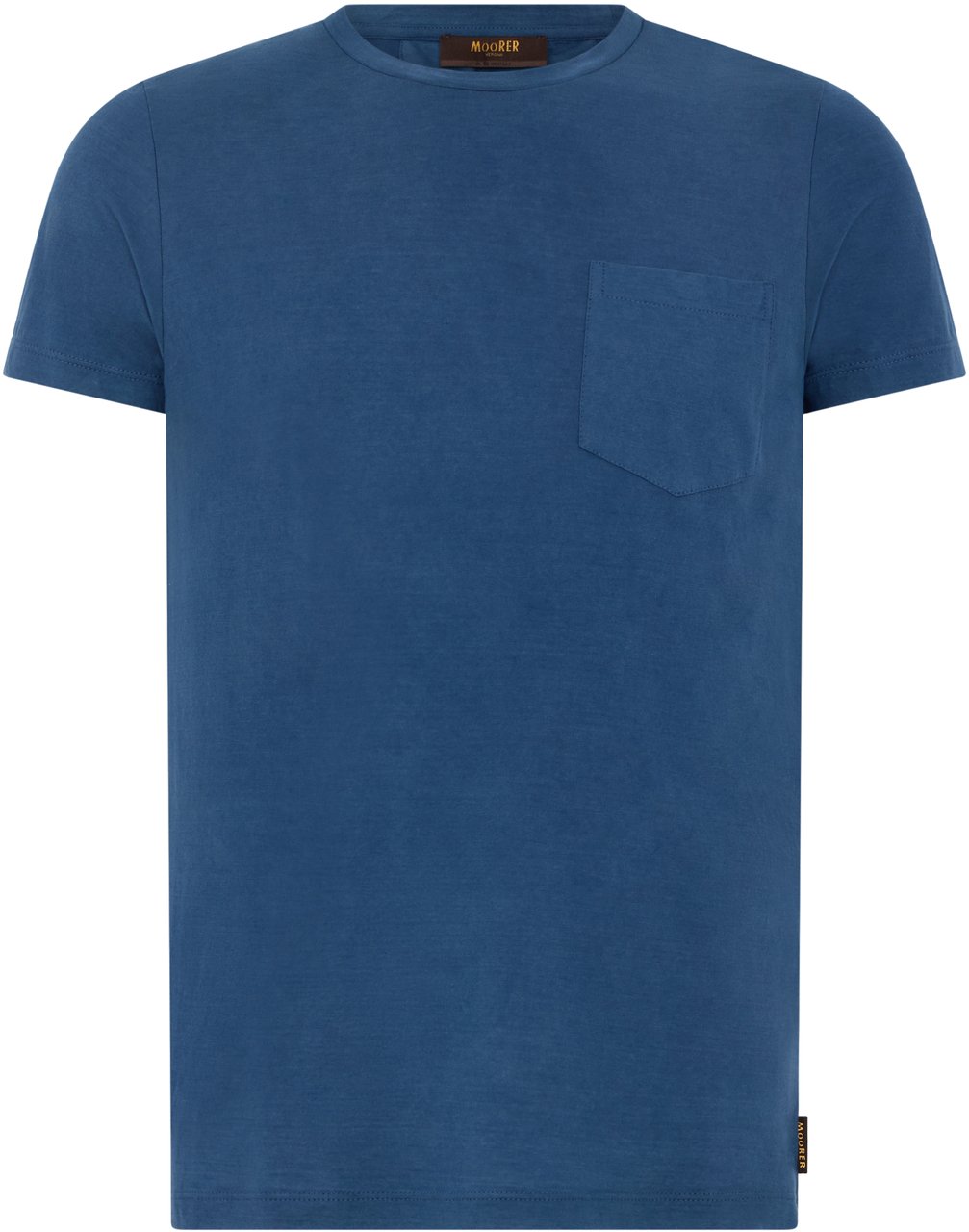 Moorer Cotton T-shirt Blauw
