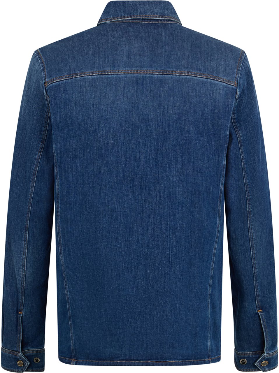Moorer Blue denim shirt with a casual and versatile design. Blauw