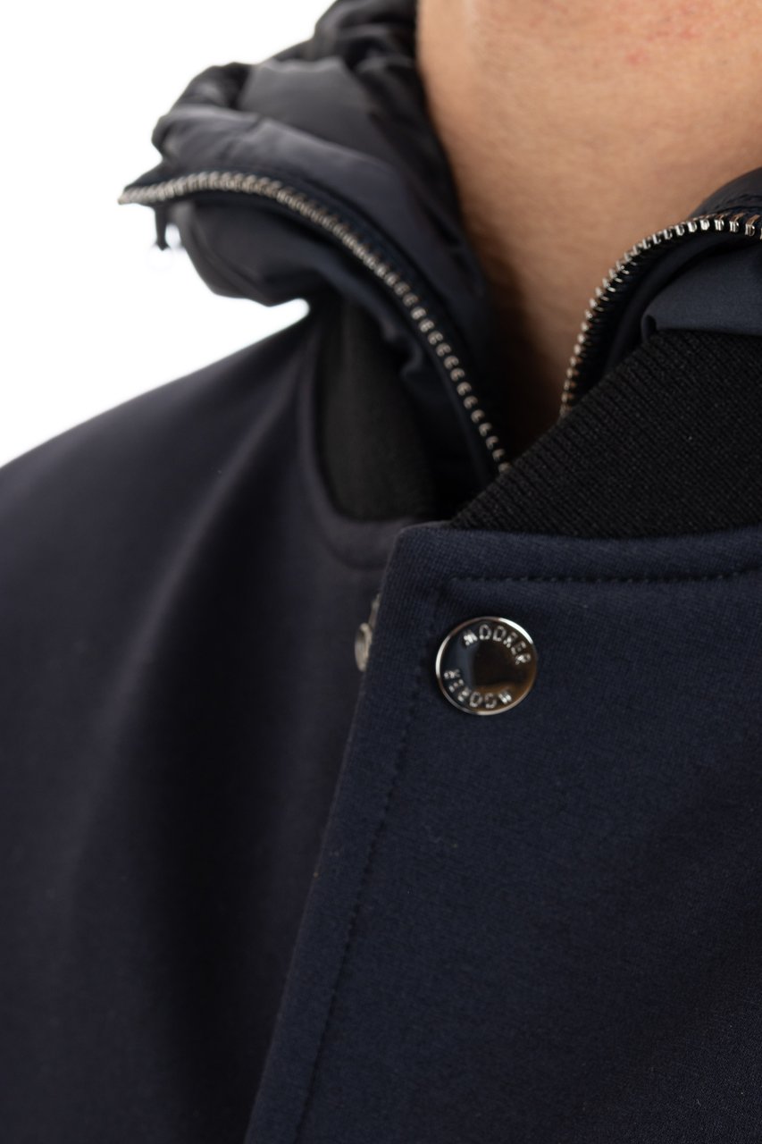 Moorer Active Jersey Viscose Bomber Down Jacket Zwart
