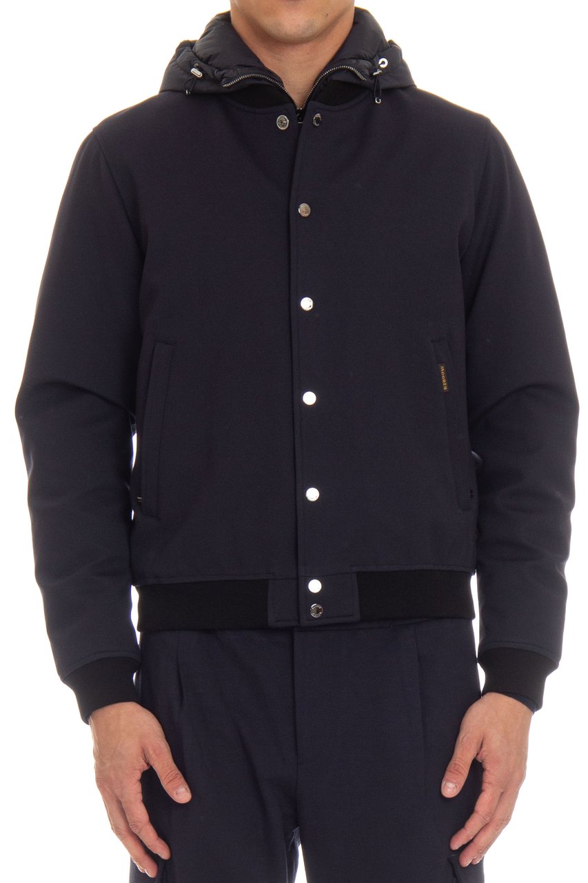 Moorer Active Jersey Viscose Bomber Down Jacket Zwart