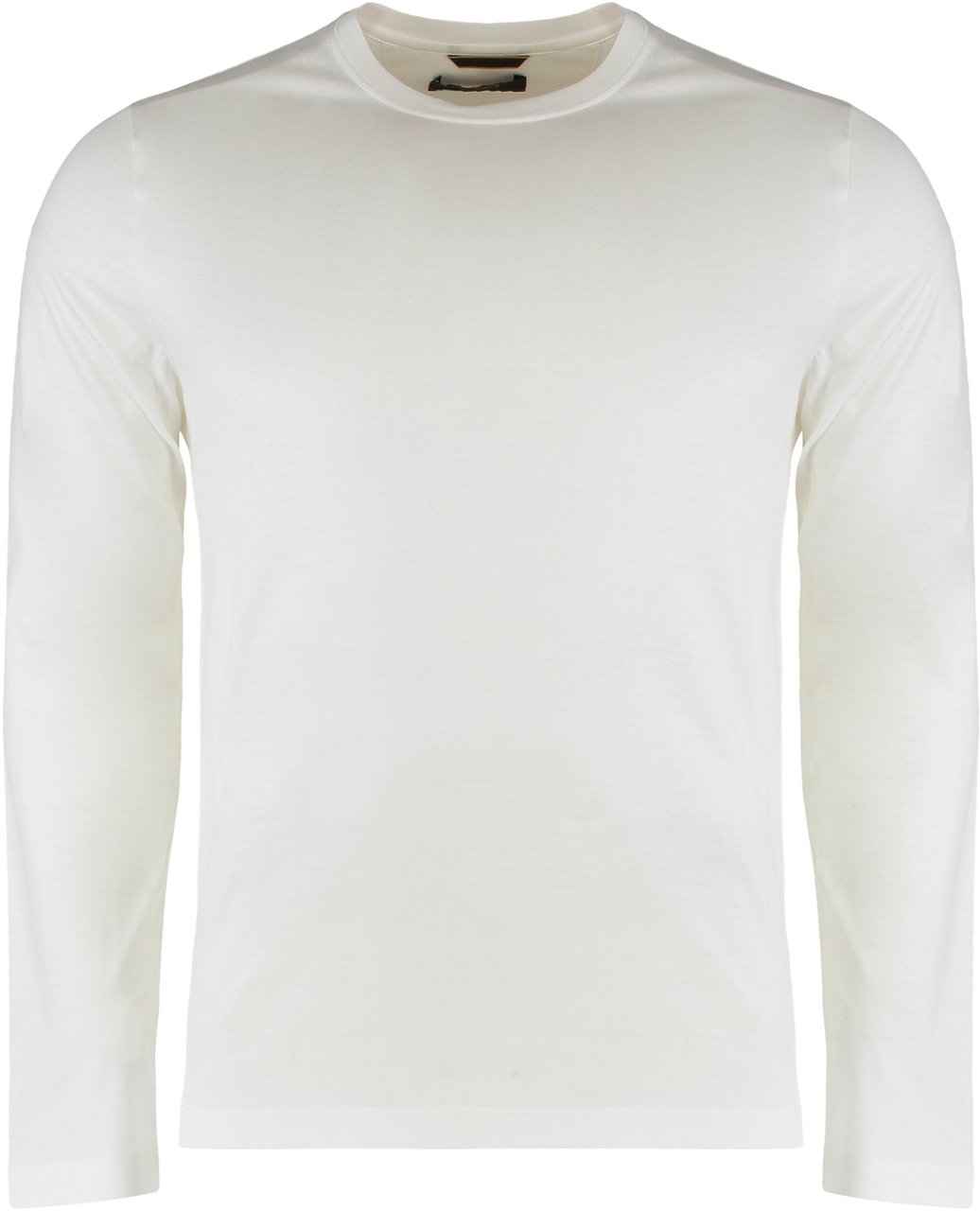Moorer Long sleeve t-shirt in cotton blend Wit