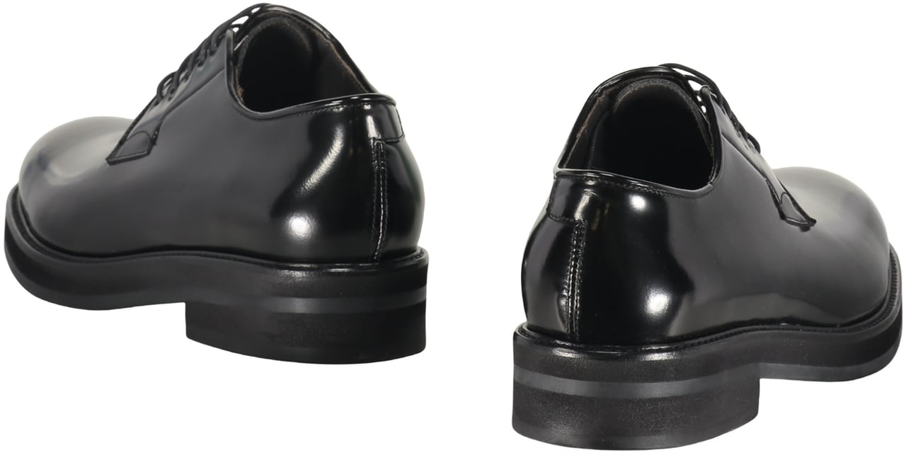 Moorer Elegant black leather shoe Zwart