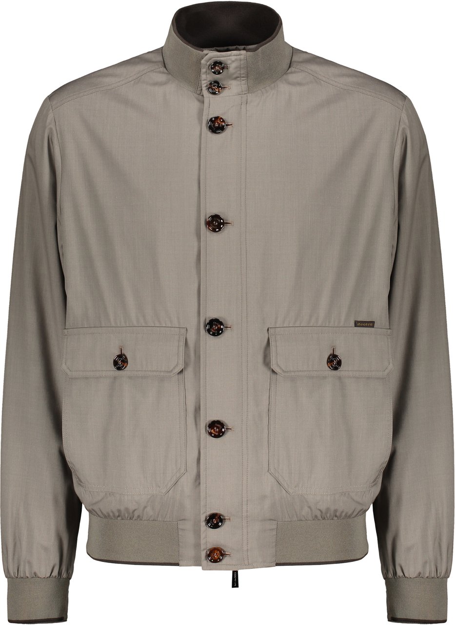 Moorer Bomber jacket in technical fabric Neutraal