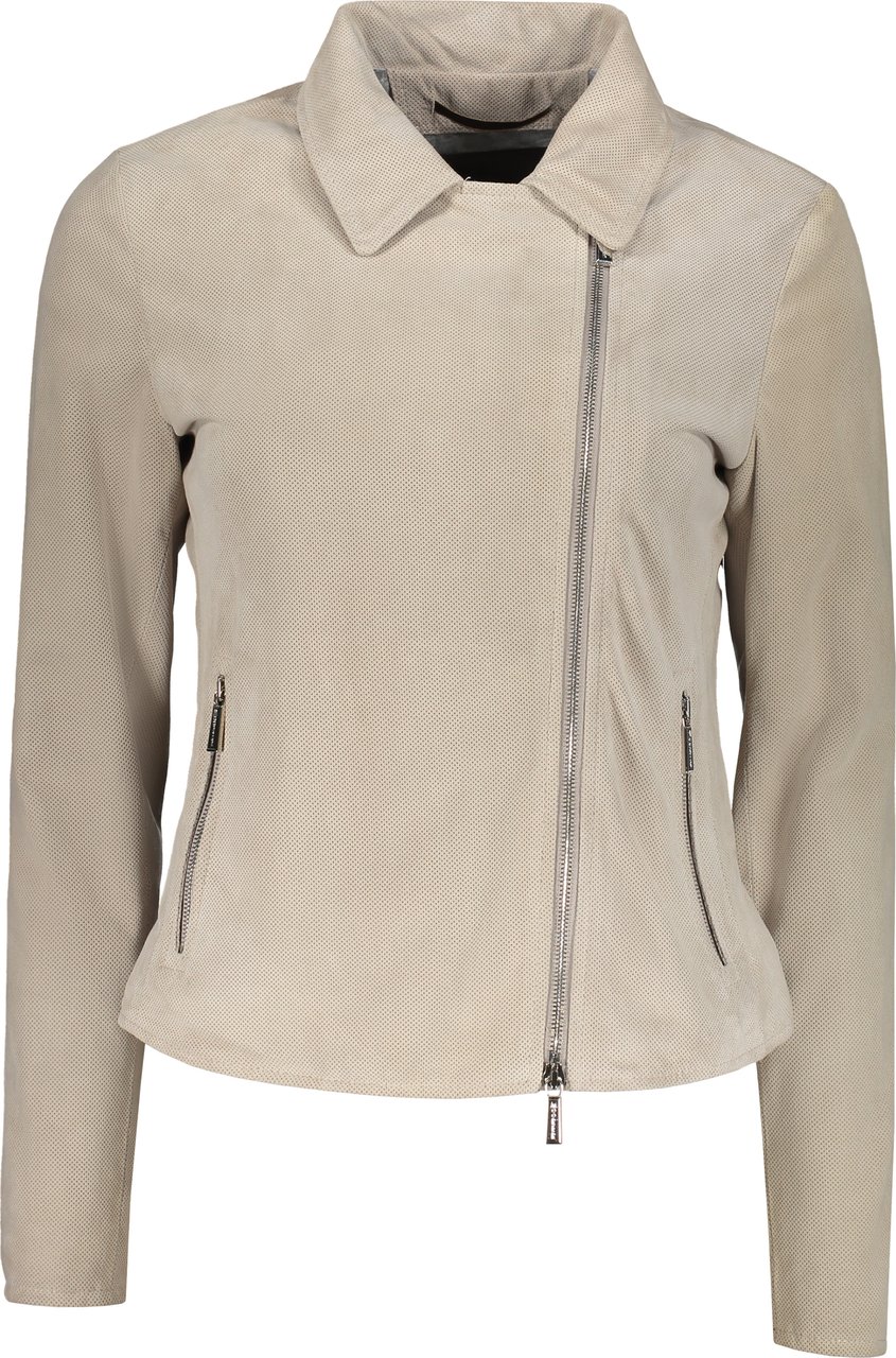 Moorer Carlotta leather jacket Grijs