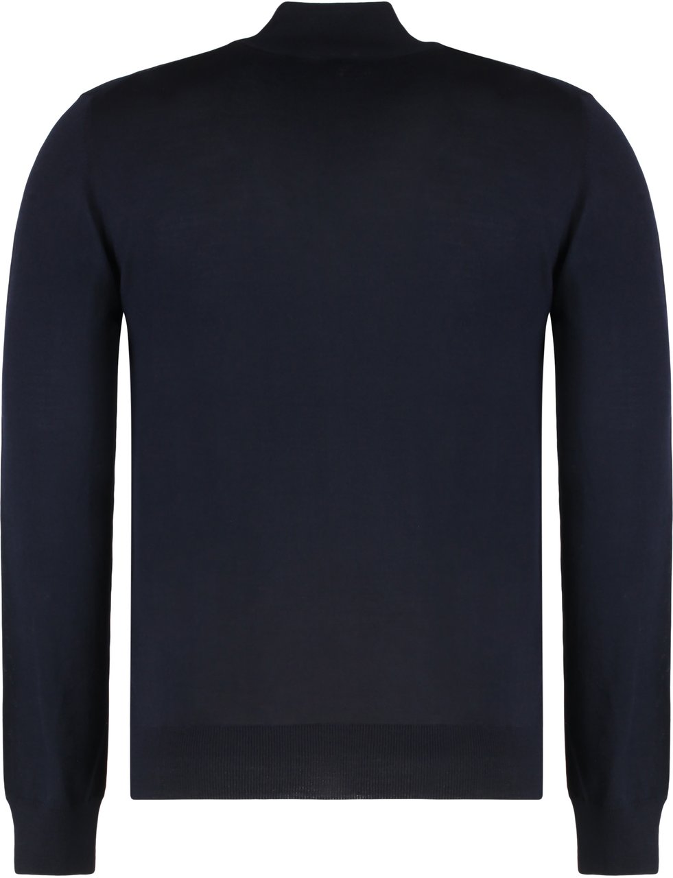Moorer Sweater with zipper in cotton blend Navy