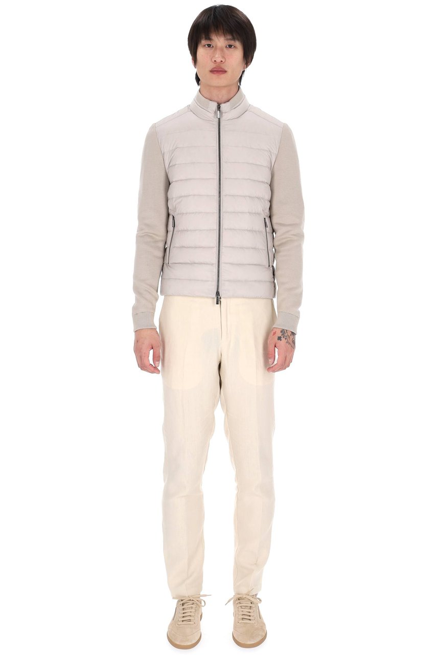 Moorer Cattaneo-S3r Knit Sleeves Down Jacket Neutraal