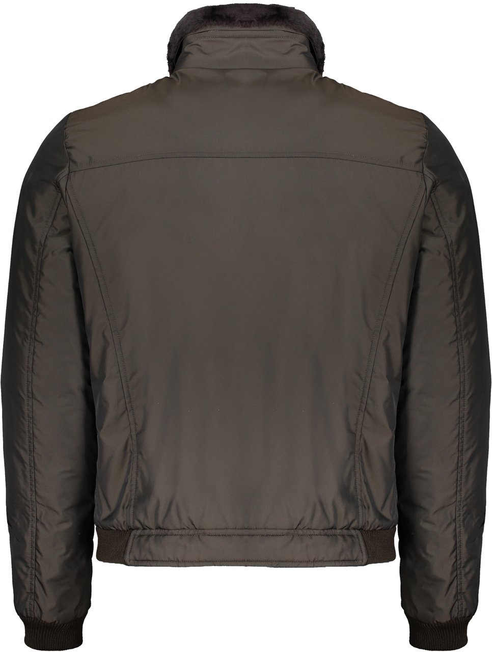 Moorer Lightweight modern jacket with zip and collar Groen