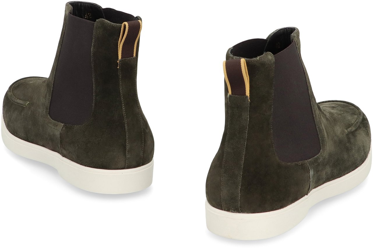Moorer Cesar Suede Chelsea boots Groen