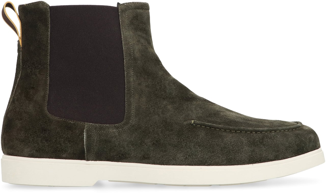 Moorer Cesar Suede Chelsea boots Groen