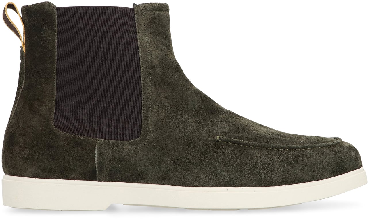 Moorer Cesar Suede Chelsea boots Groen