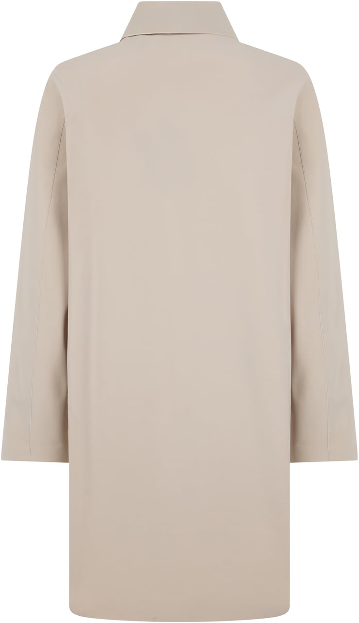 Moorer Oversized beige trench with side pockets Wit