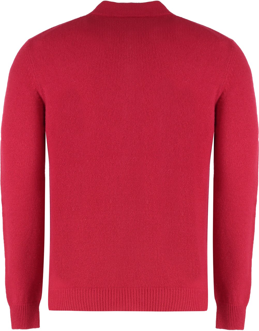 Moorer Jumper with zip in cotton Rood