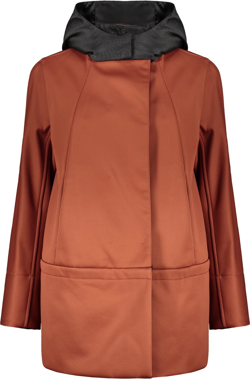 Moorer Double-breasted wool coat Zwart