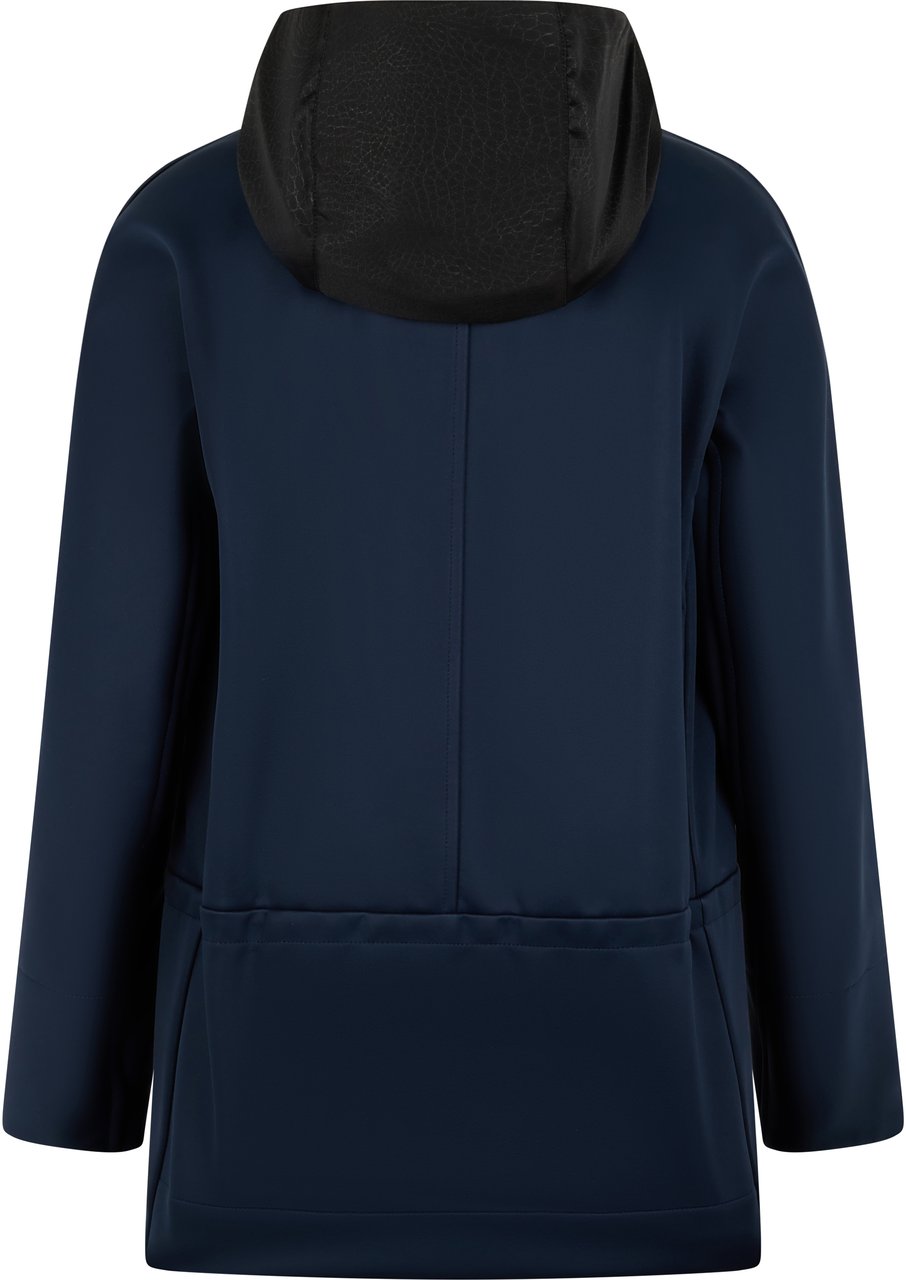 Moorer Elegant versatile dark blue minimalist jacket Zwart