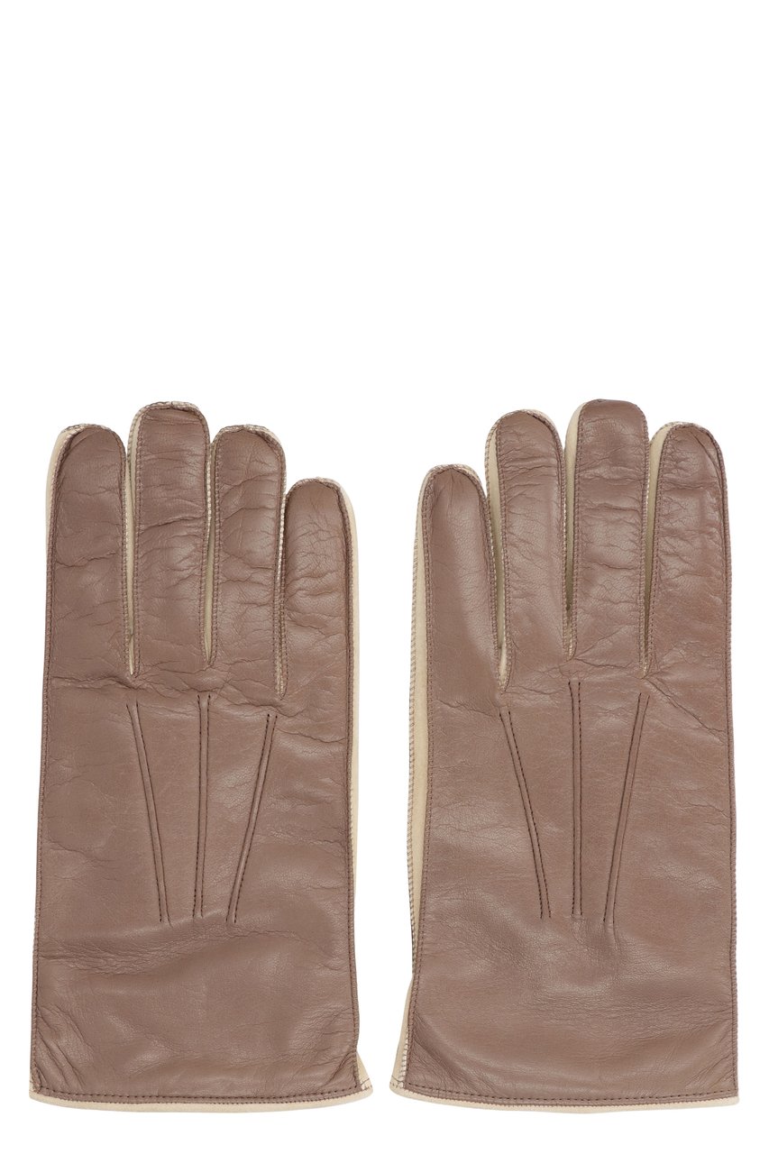 Moorer Clifton leather gloves Bruin