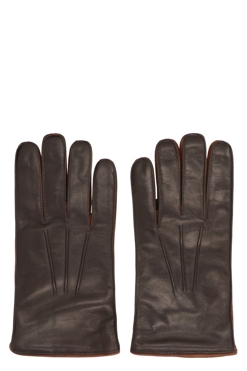 Moorer Clifton leather gloves Bruin