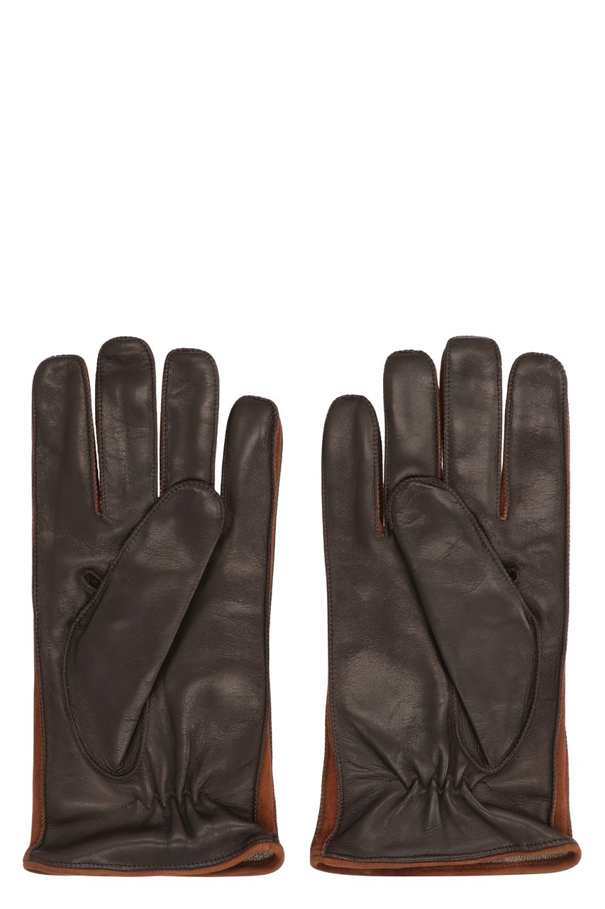 Moorer Clifton leather gloves Bruin