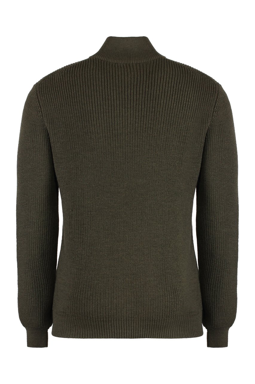 Moorer Cloud turtleneck wool pullover Groen