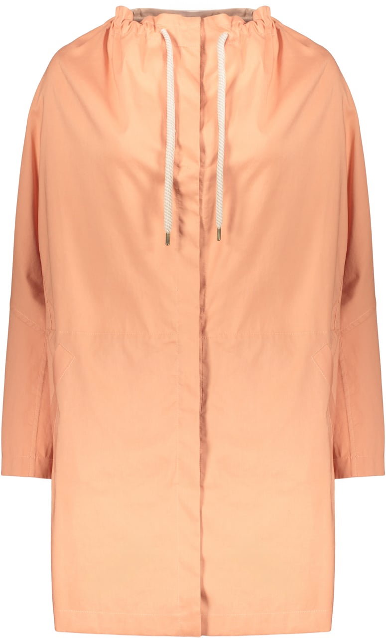 Moorer Button-front cotton jacket Neutraal