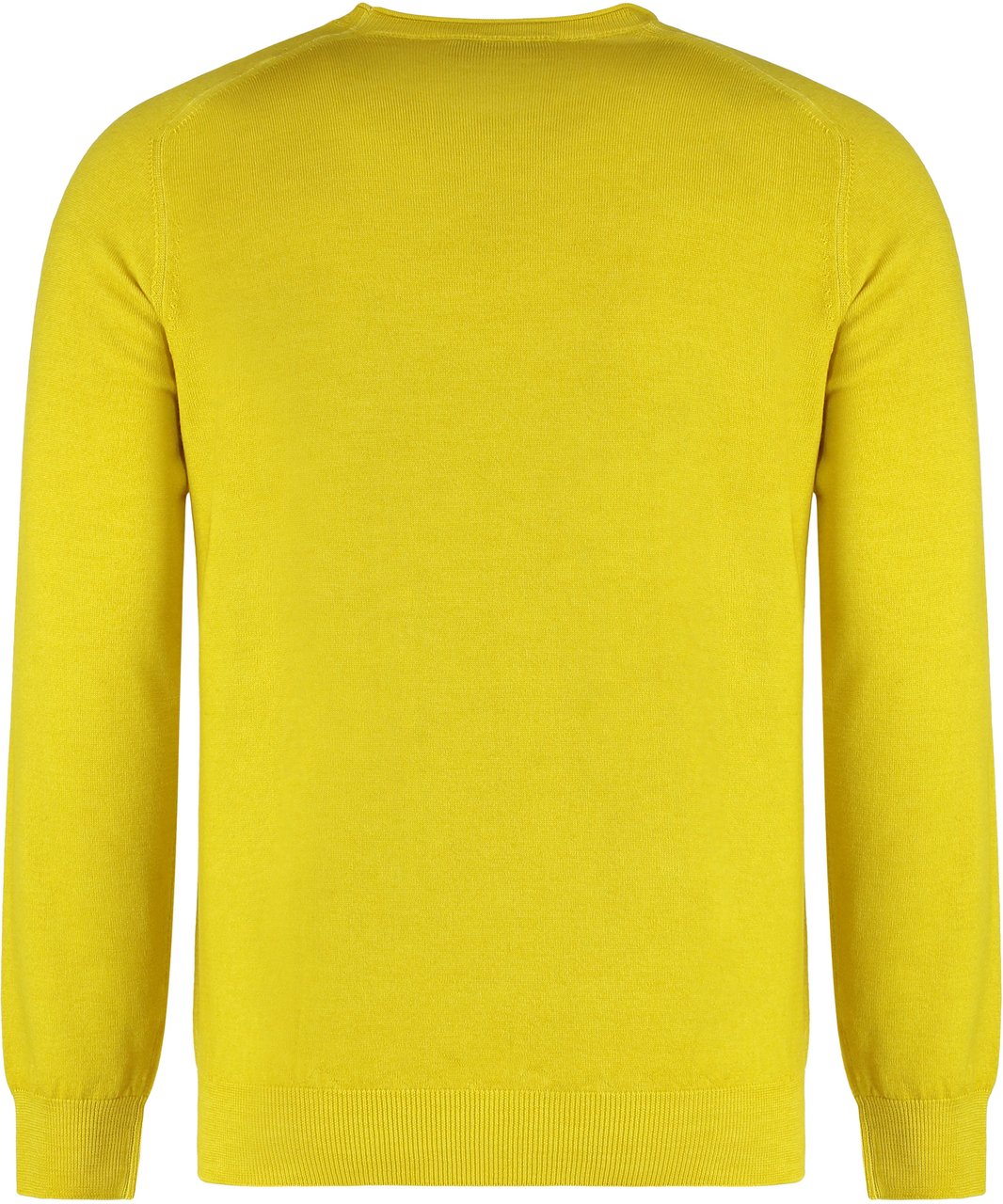 Moorer Crew neck sweater in wool Geel