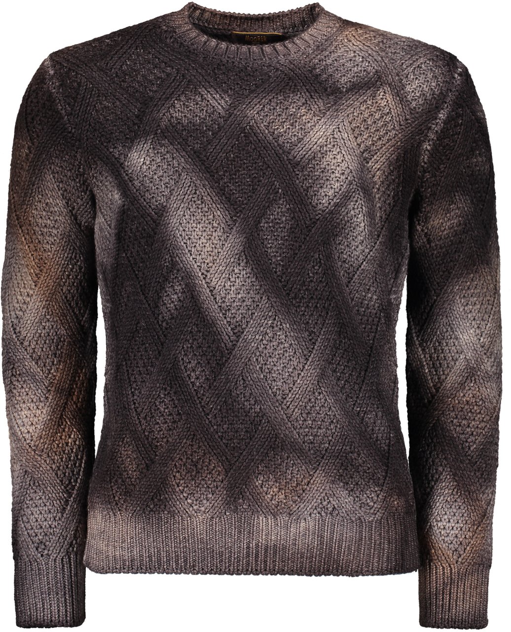Moorer Dark brown tie-dye sweater Bruin