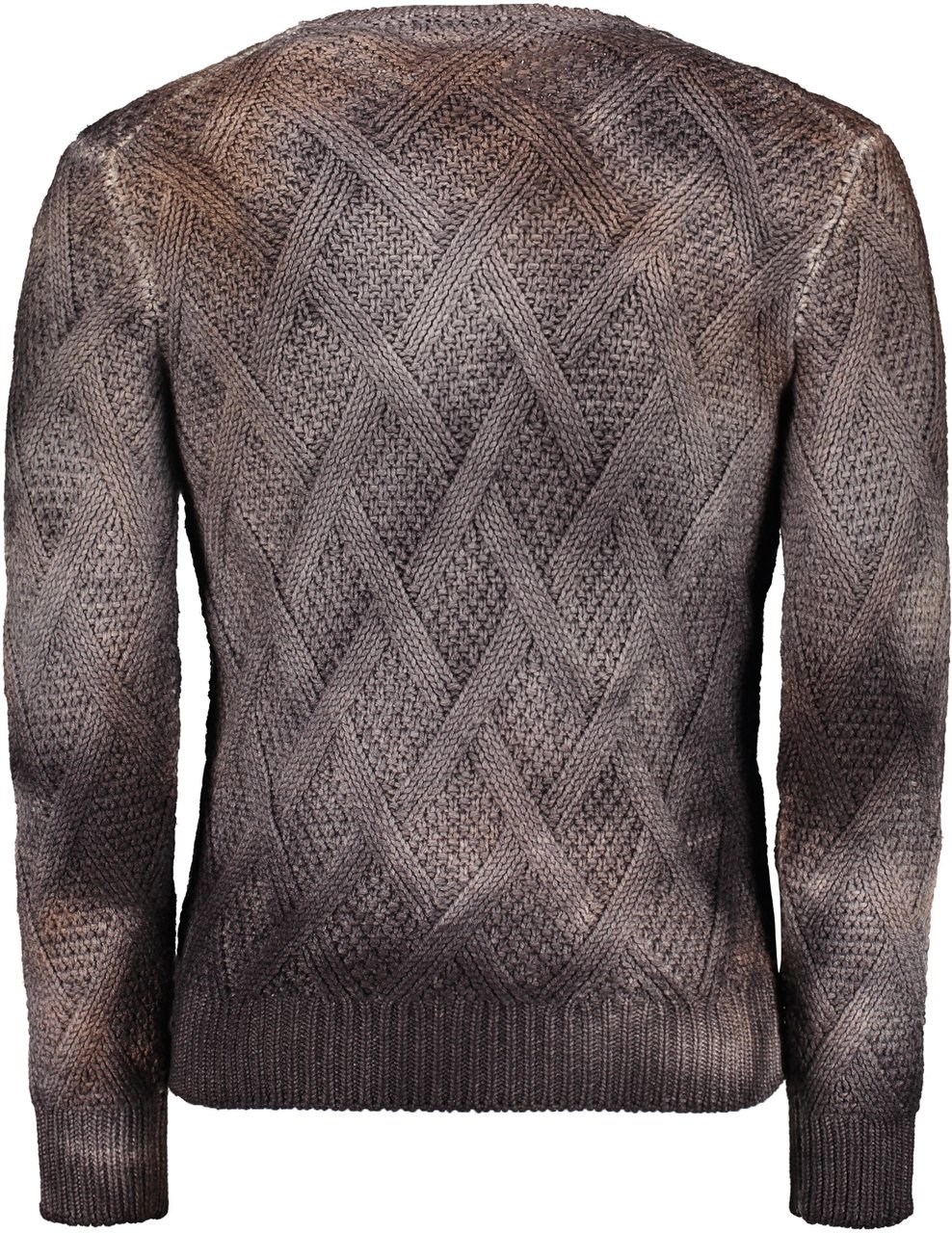 Moorer Dark brown tie-dye sweater Bruin