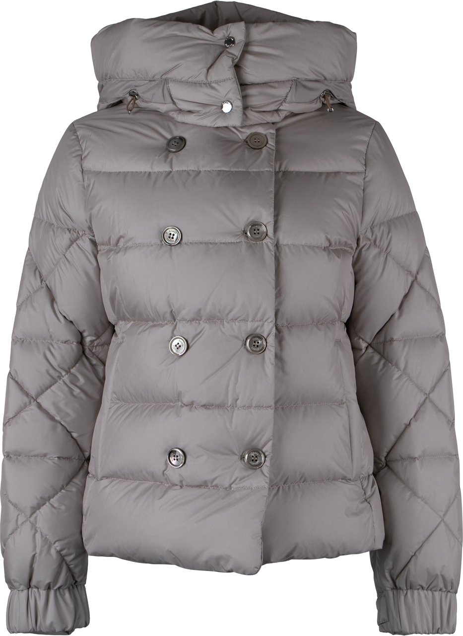 Moorer Collina Hooded short down jacket Neutraal