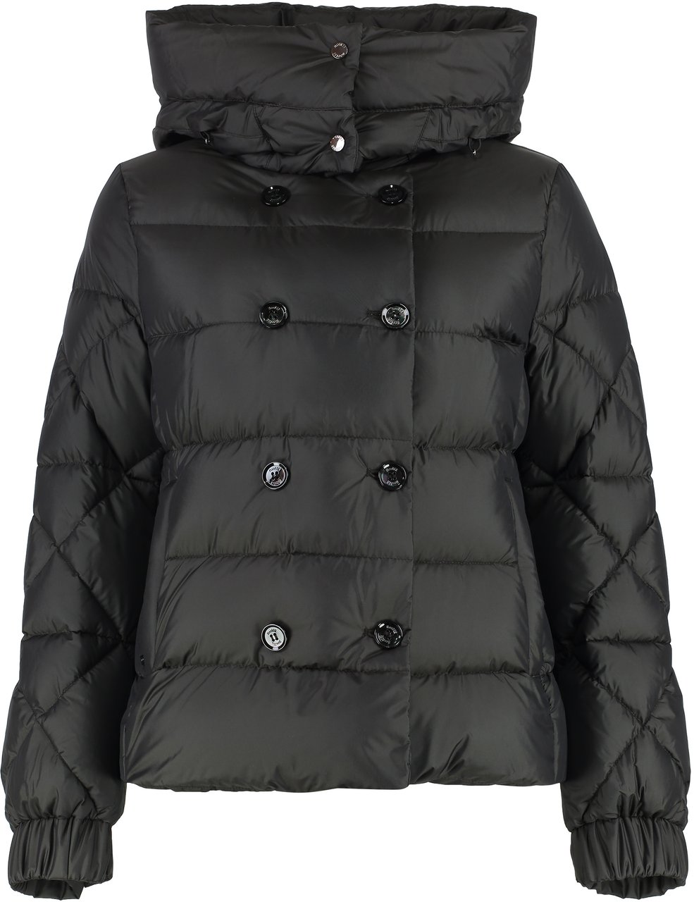 Moorer Collina Hooded short down jacket Zwart