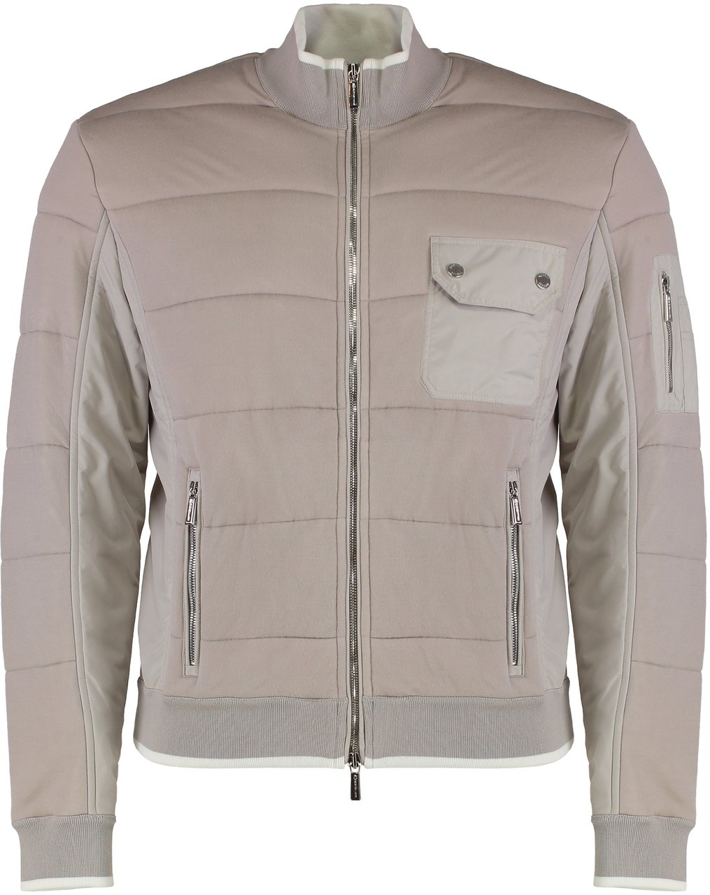 Moorer Hoodie with zip in modal Neutraal