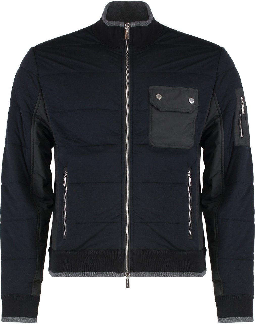Moorer Corbin full zip hoodie Zwart