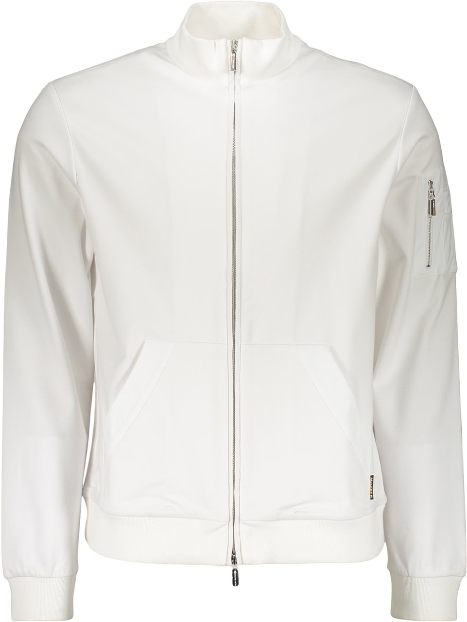 Moorer Techno fabric full-zip sweatshirt Wit