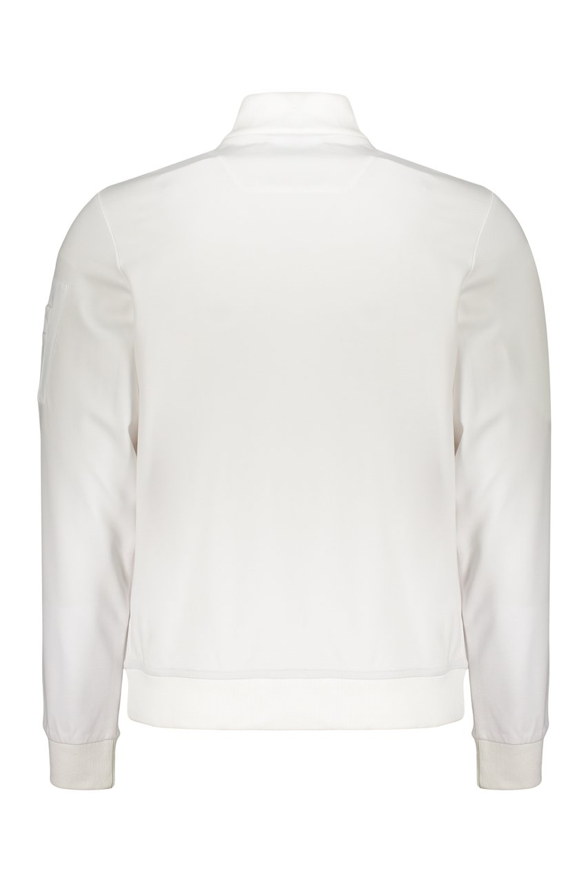 Moorer Techno fabric full-zip sweatshirt Wit