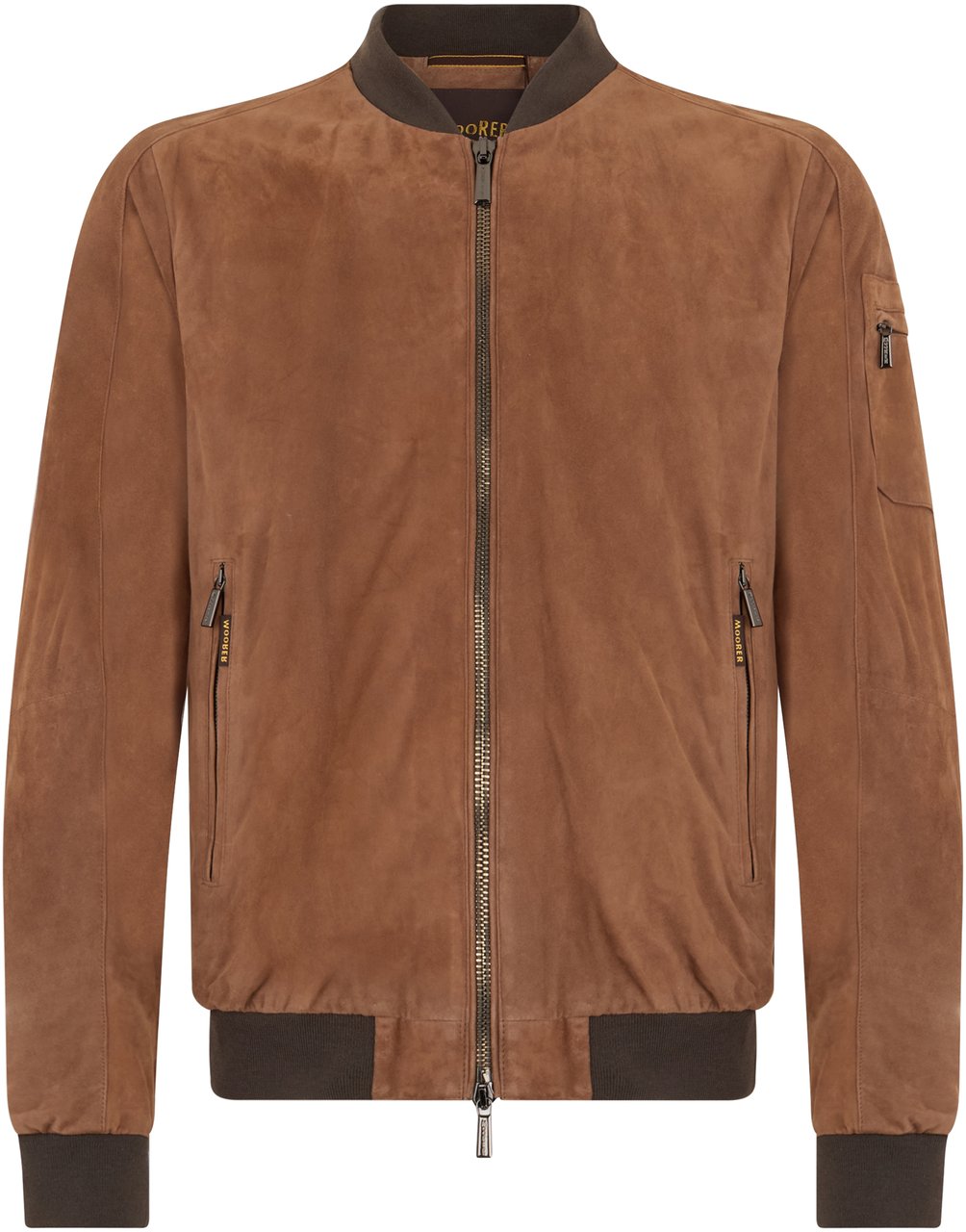 Moorer Elegant brown bomber jacket for every occasion Grijs