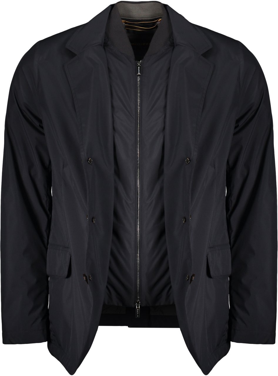 Moorer Technical fabric waterproof jacket Blauw