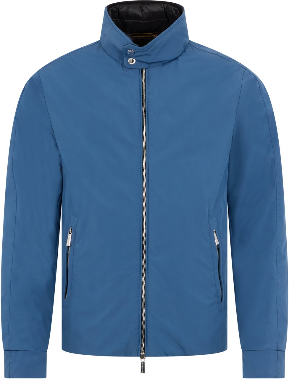 Moorer Blue padded jacket with casual and versatile design. Blauw