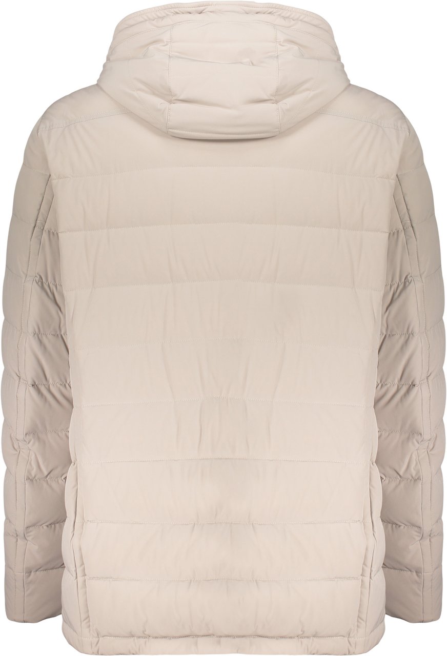 Moorer Lightweight down jacket with hood Beige