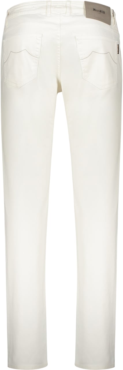 Moorer White slim jeans in versatile cotton Wit