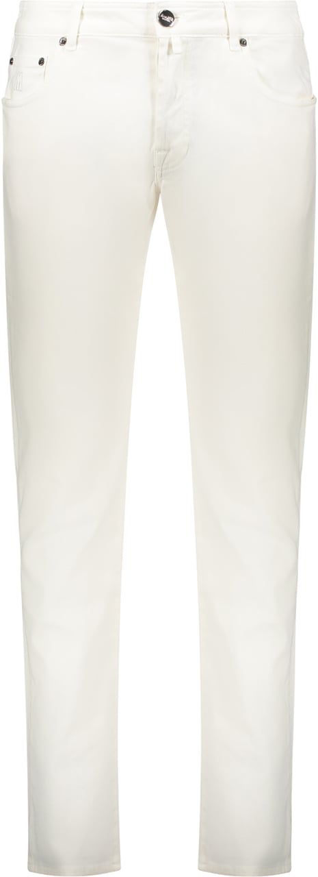 Moorer White slim jeans in versatile cotton Wit