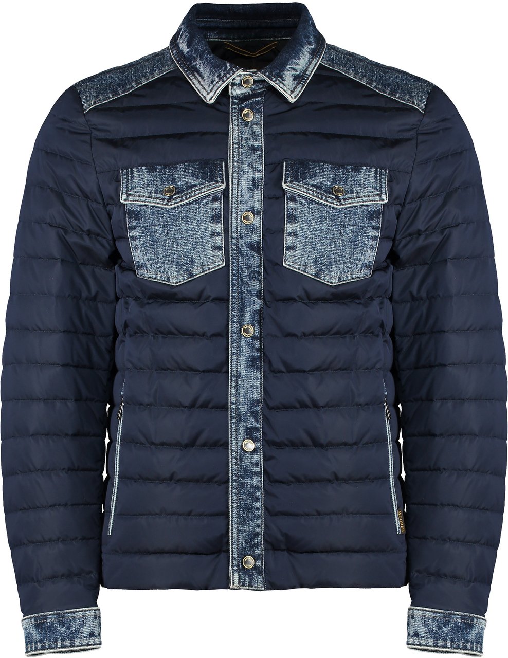 Moorer Denim inserts down jacket Blauw