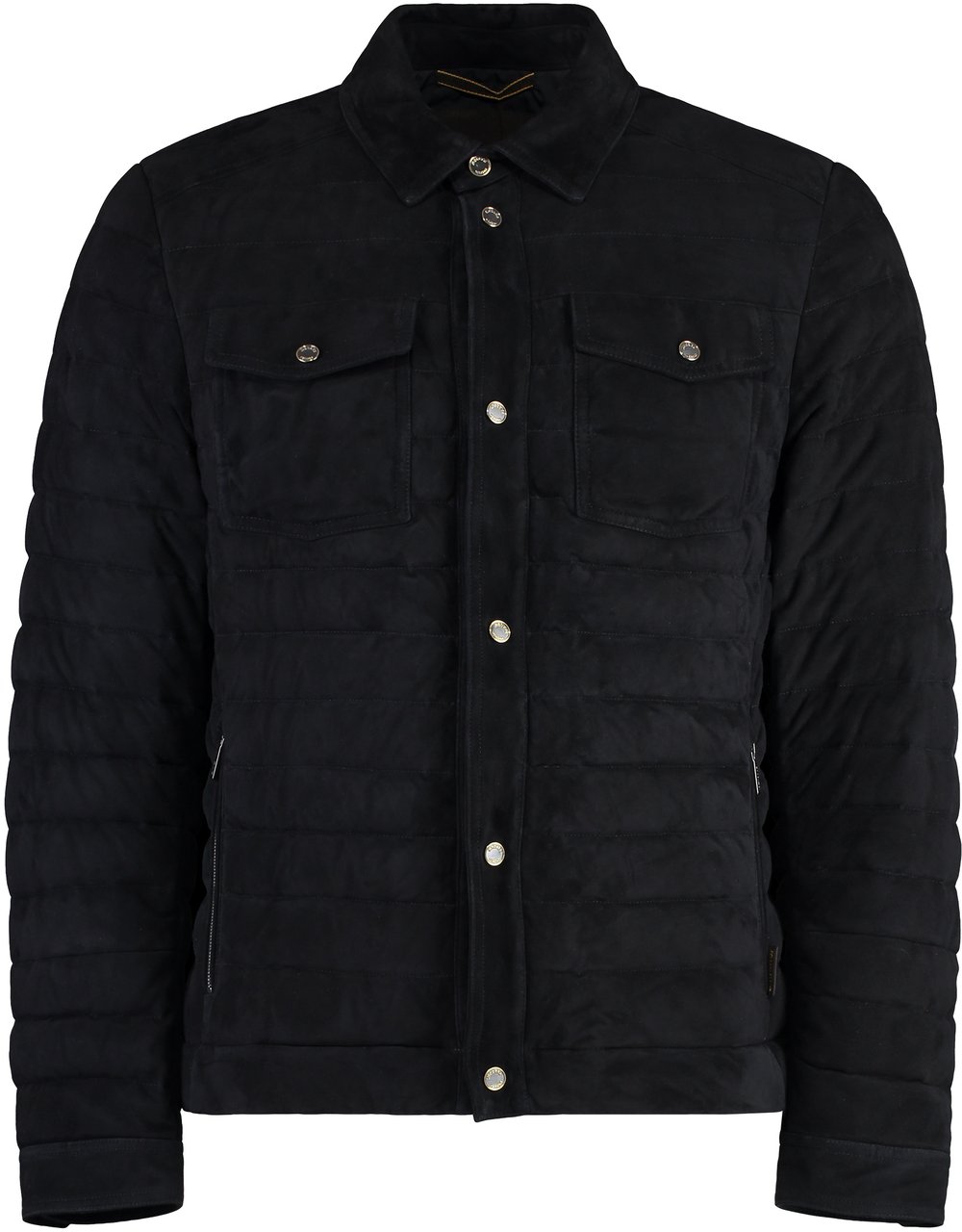 Moorer Crespi suede jacket Blauw