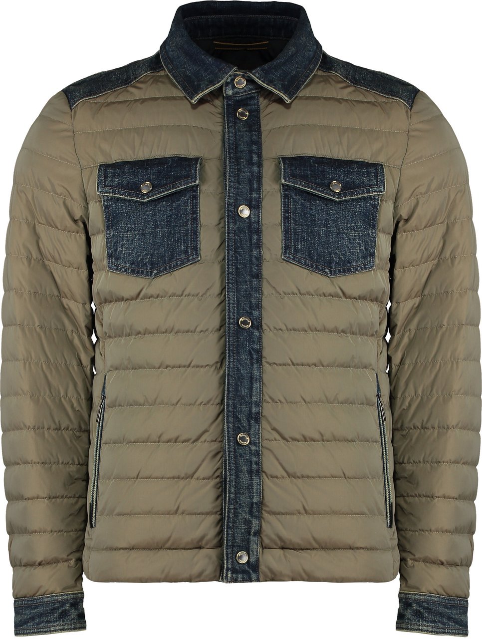 Moorer Crespi Denim inserts down jacket Bruin