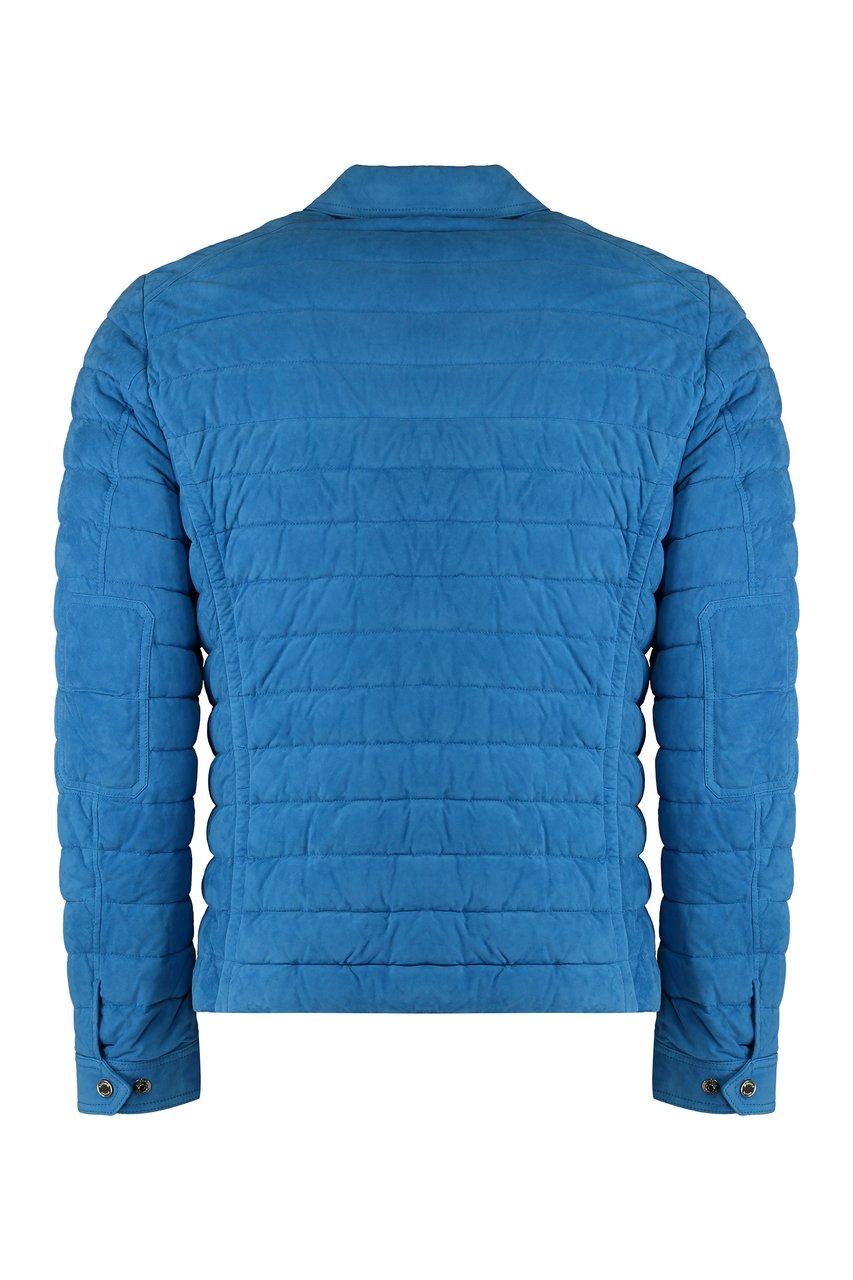 Moorer Crespi suede jacket Blauw