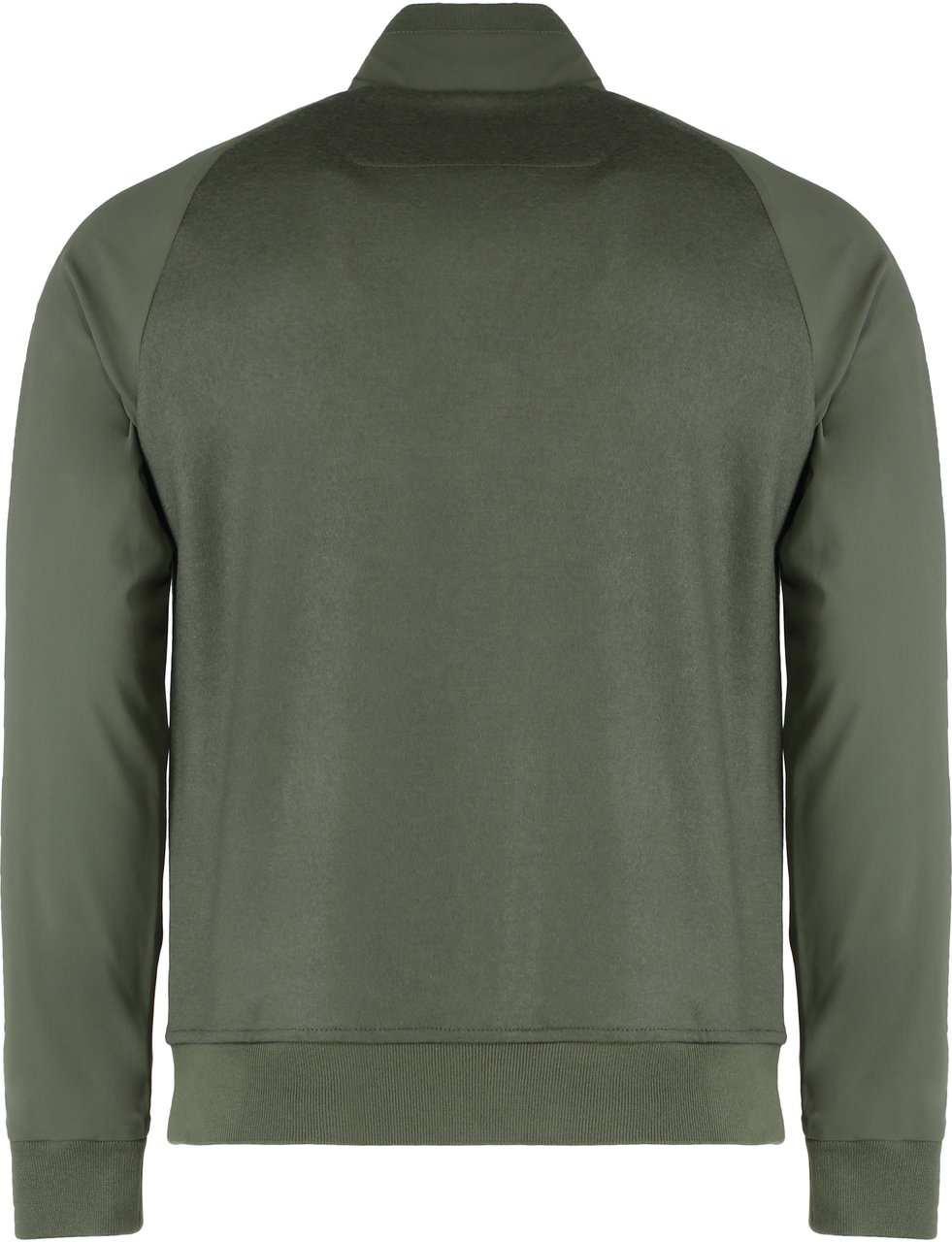Moorer Sweatshirt with zip in virgin wool Groen